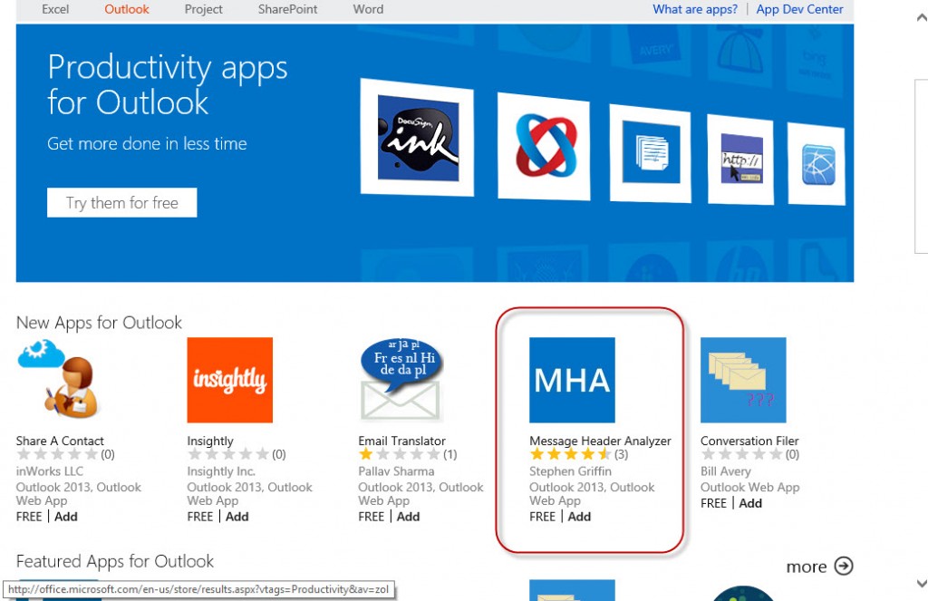 Available apps